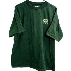 Vintage Men's Green Bay Packers Embroidered Logo Brett Favre #4‎ Size XL Shirt
